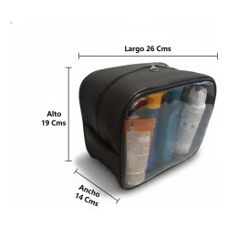 Set 3 Necesers Eco Cuero Organizador Viaje Porta Cosméticos