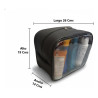 Set 3 Necesers Eco Cuero Organizador Viaje Porta Cosméticos